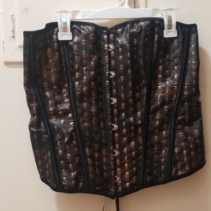 Brown/Black Skull Corset
